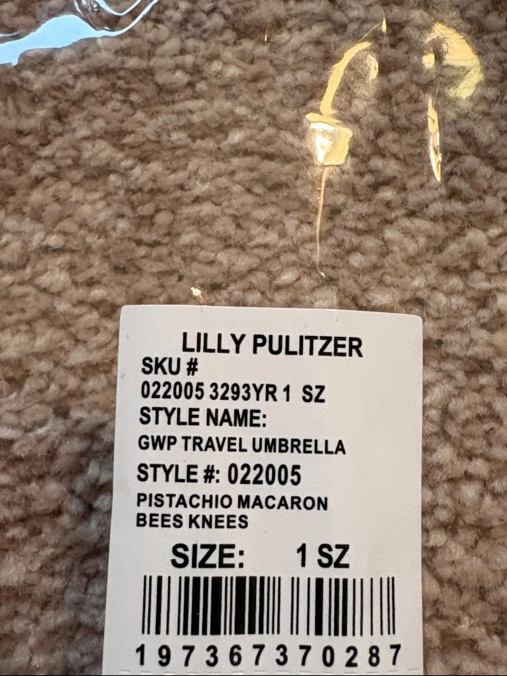 Lilly Pulitzer Pink Floral Women Umbrella with Faux Bamboo Handle - Picture 4 of 12